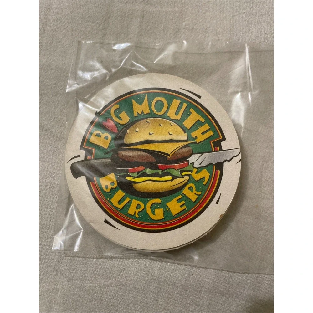Lot of 11 Chili's Big Mouth Burgers Drink Coasters Retro Diner Style Barware